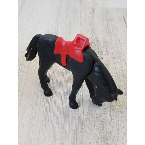 Playmobil black horse pony pet accessory toy figure - Picture 1 of 5